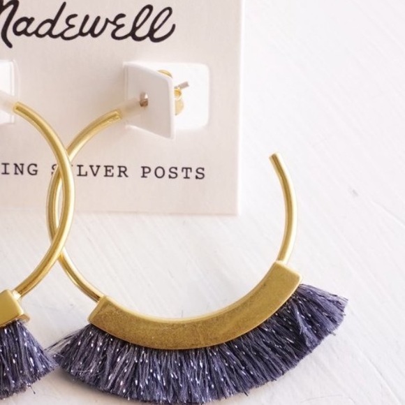 Madewell Jewelry - Madewell Fringe Hoop Earrings